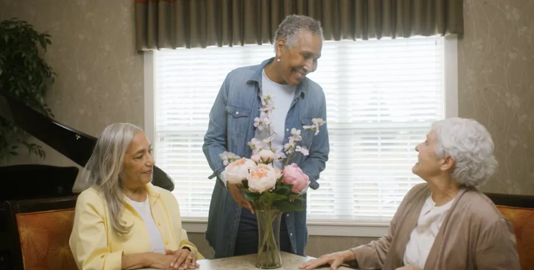 women around a table